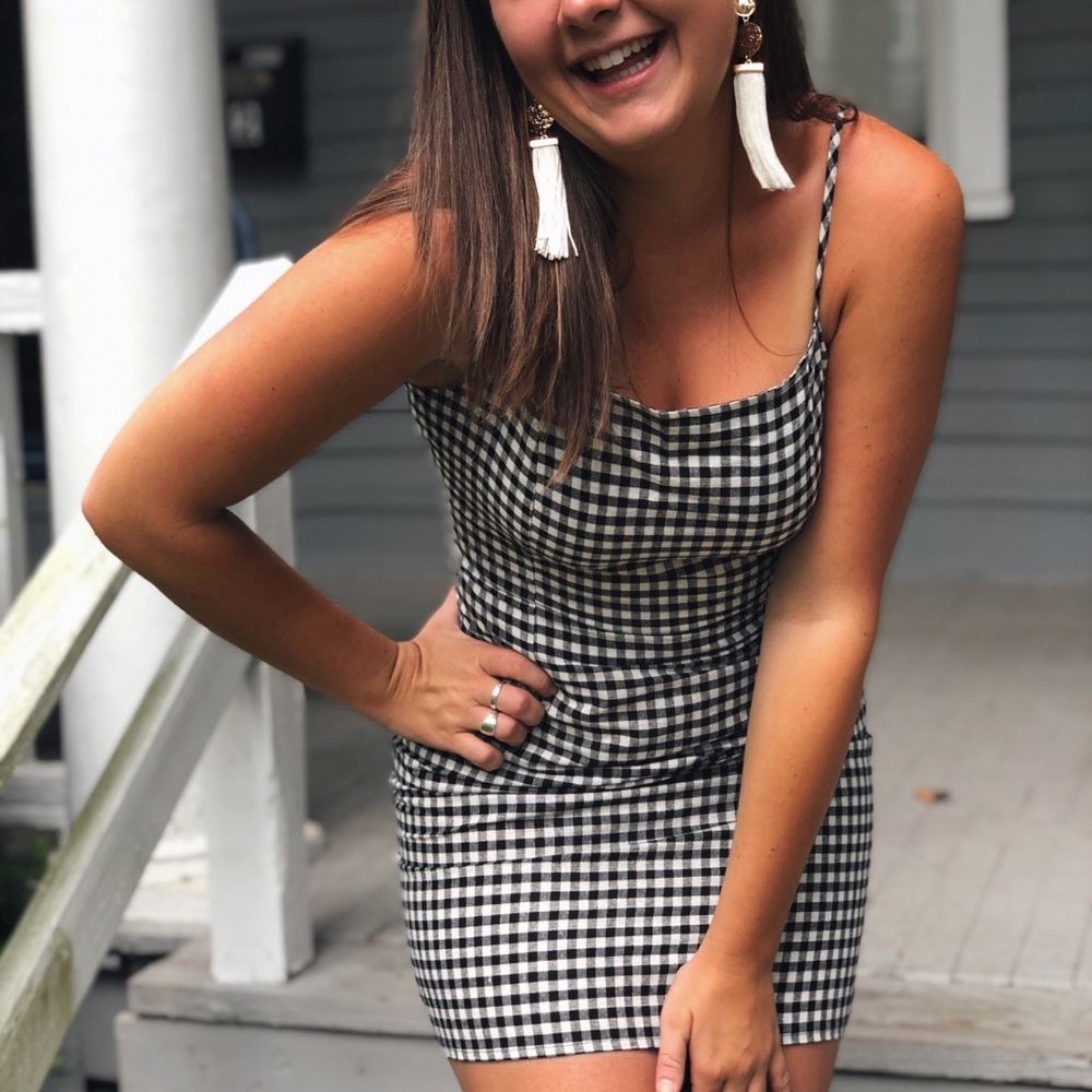 Black and White Checkered Dress